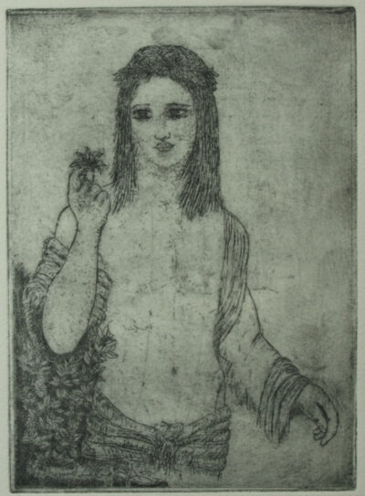 Jüngling mit Blume