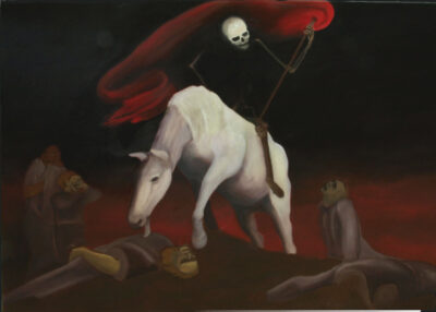 Der reitende Tod  – nach einem Entwurf von Alfred  Rethel(noch unvollendet)